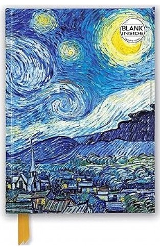 Vincent van Gogh The Starry Night Foiled Blank Journal Flame Tree Blank Notebooks